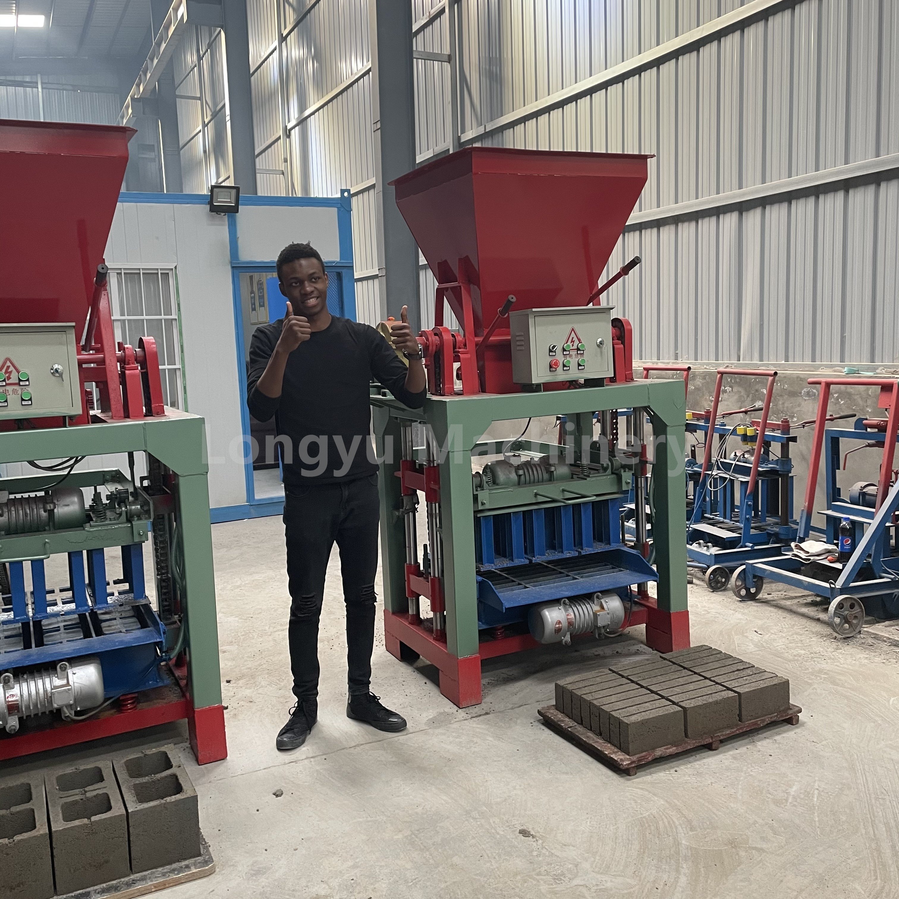 Semi automatic concrete block making machine brick machine making automatic mud brick making machine
