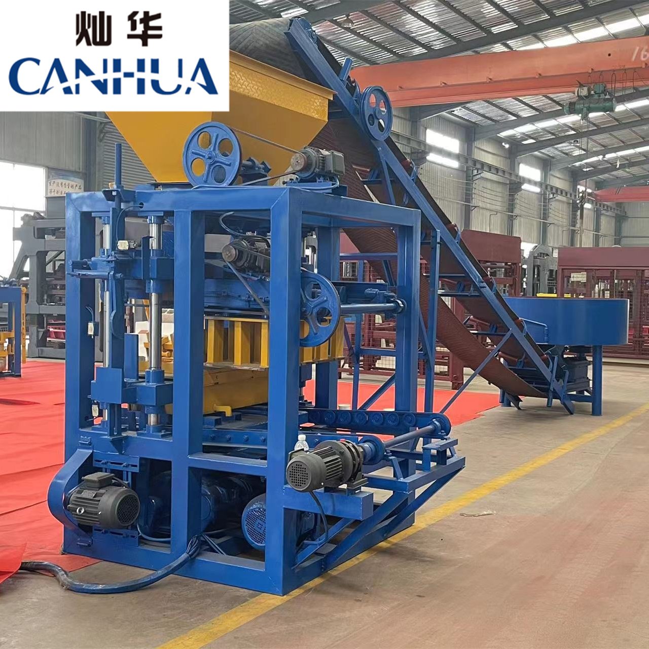 electrical -powered hydraulic block machine, semi-automatic diesel block making machine qt4-24