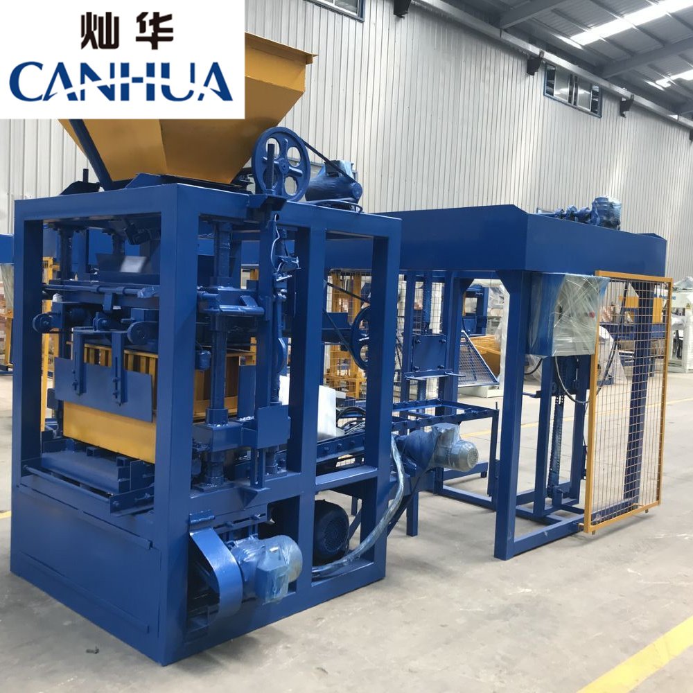 electrical -powered hydraulic block machine, semi-automatic diesel block making machine qt4-24