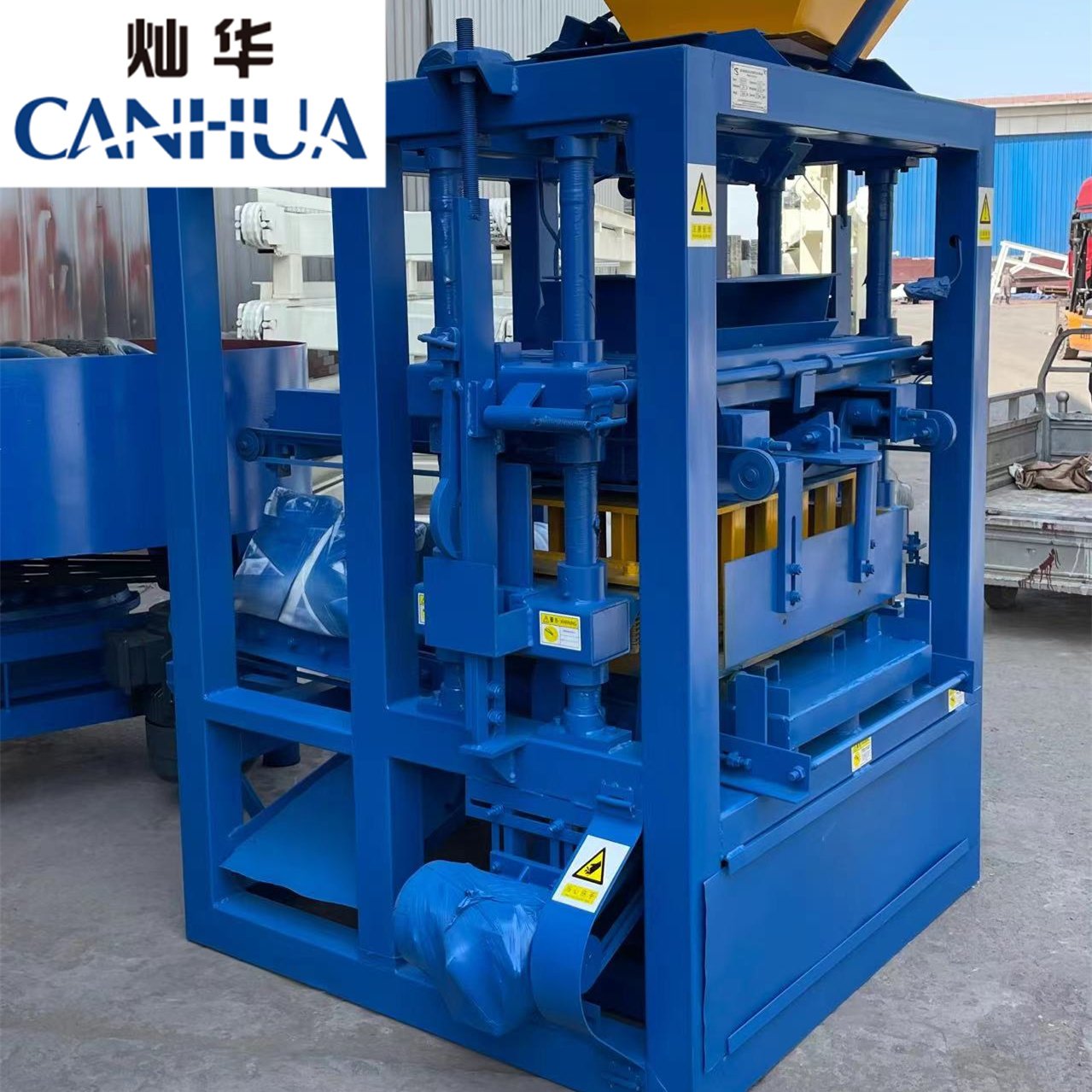 electrical -powered hydraulic block machine, semi-automatic diesel block making machine qt4-24