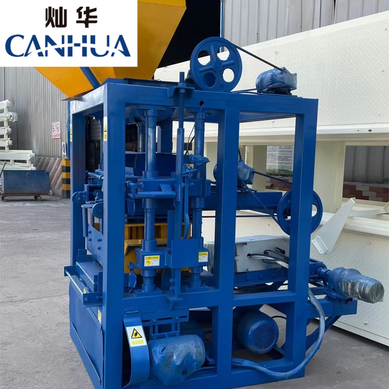electrical -powered hydraulic block machine, semi-automatic diesel block making machine qt4-24