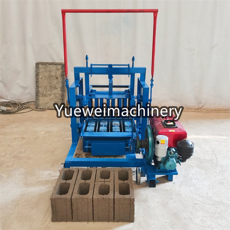 Recycled construction concrete cement block brick making machine concrete diesel generator diesel engine cement block machine