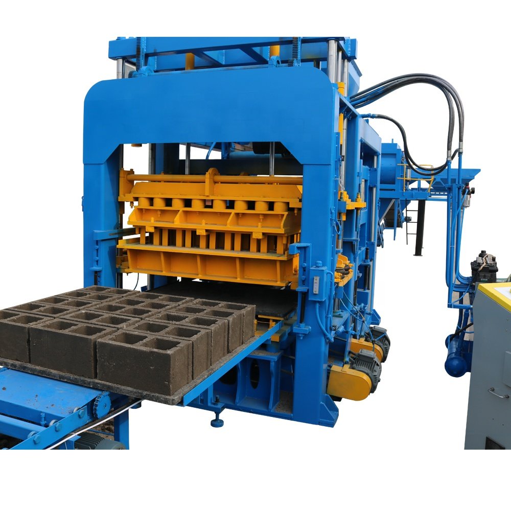 Money making machine QT12-15 automatic machine making concrete hollow blocks and bricks machine