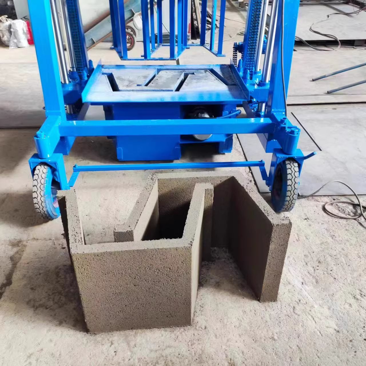 Factory price block and brick maker machine automatic and manual cement sand brick making machinery mold for sale