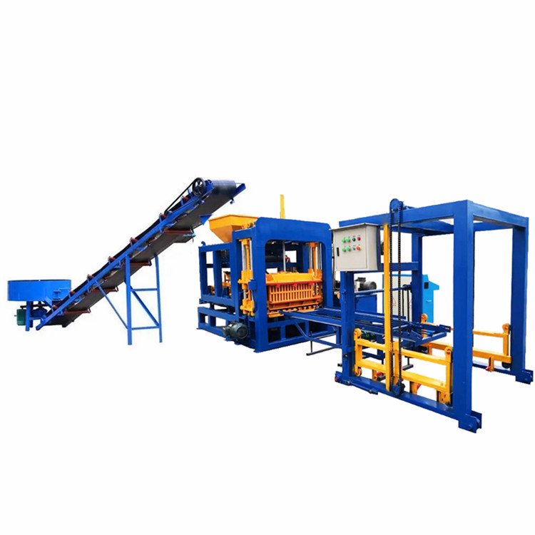 Hollow Block Curbstone Brick Machine QTJ4-18 Hydraulic Automatic Indonesia Pavement Brick Machine