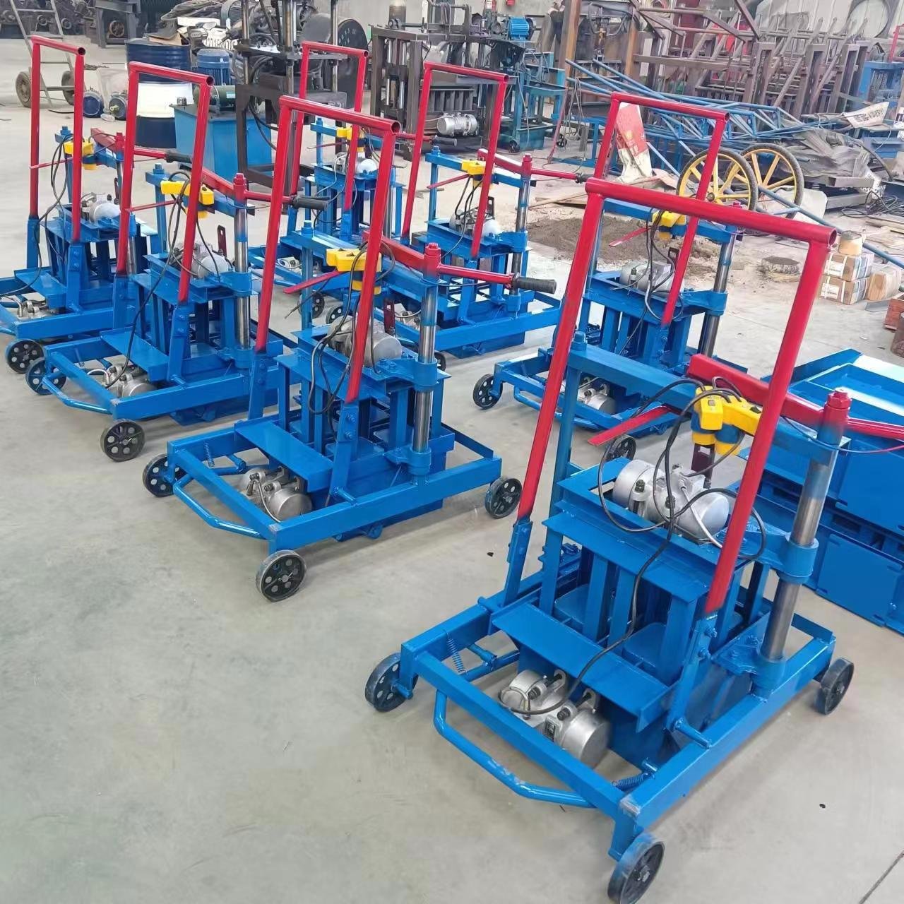Cheap Small Manual Direct Push Three-head Brick Making Machine