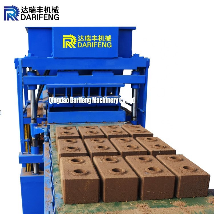 DF4-10 compressed earth brick making machinery machines clay soil brick machinery