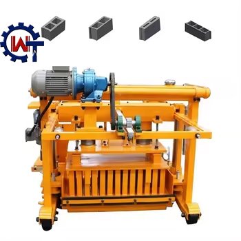 QT40-3A mobile cement brick making machine egg layer block making machinery in Guinea