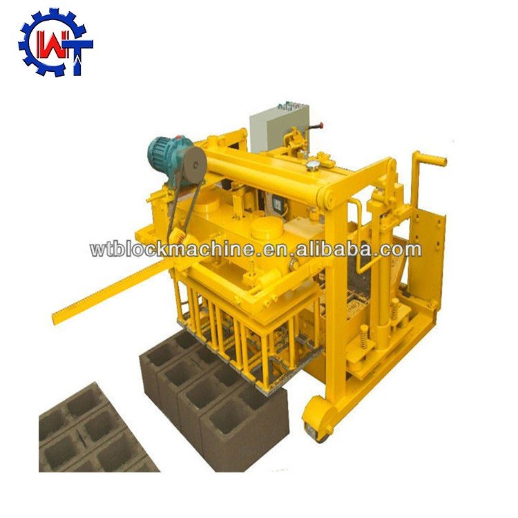 QT40-3A mobile cement brick making machine egg layer block making machinery in Guinea