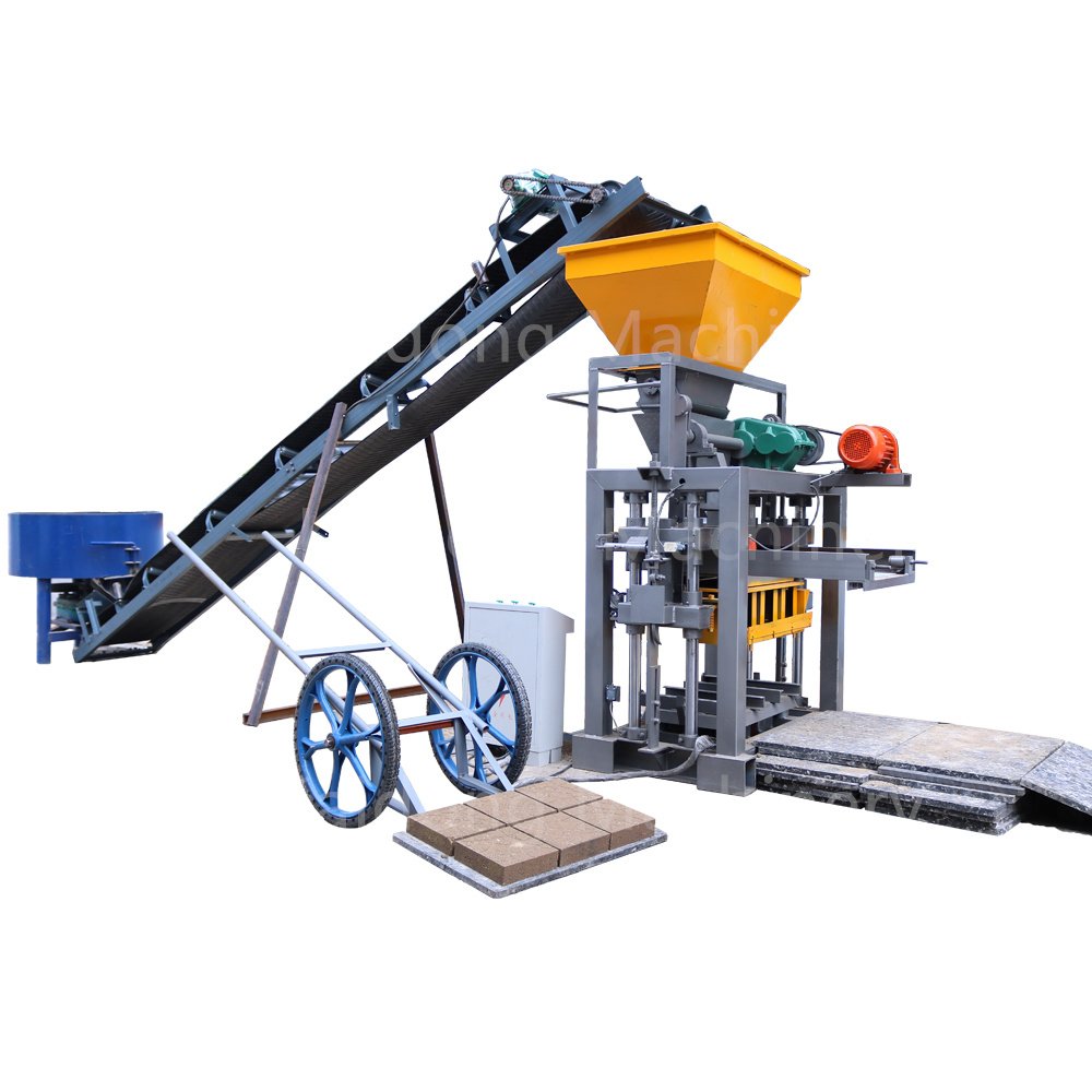 KAIDONG QT4-35B cement concrete hollow bricks paving brick making machine for concrete block factory hollow block making machine