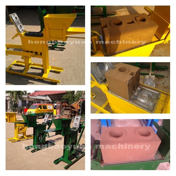 QMR1-40 manual interlocking clay brick making machine
