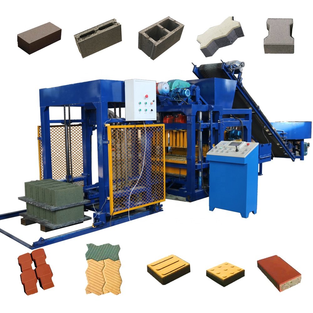 QT4-25 Automatic Vibration Cement Block Press Machine PLC & Pump Bearing Core Components New for Paving Fly Ash & Raw Materials