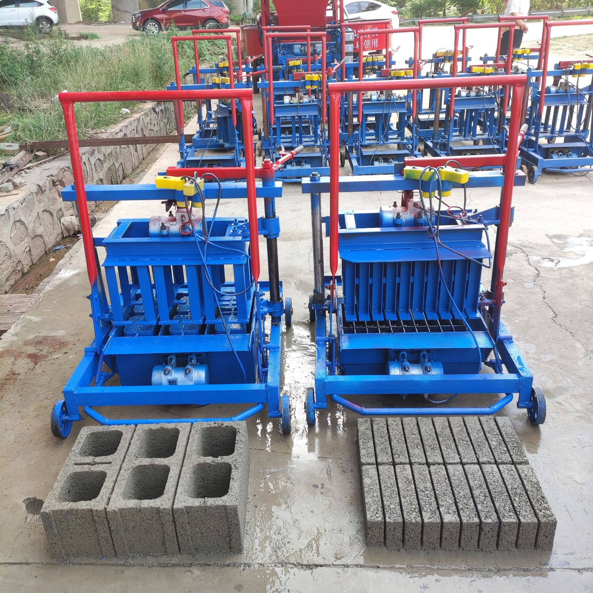 Cheap cement brick making machine manual hollow block making machine