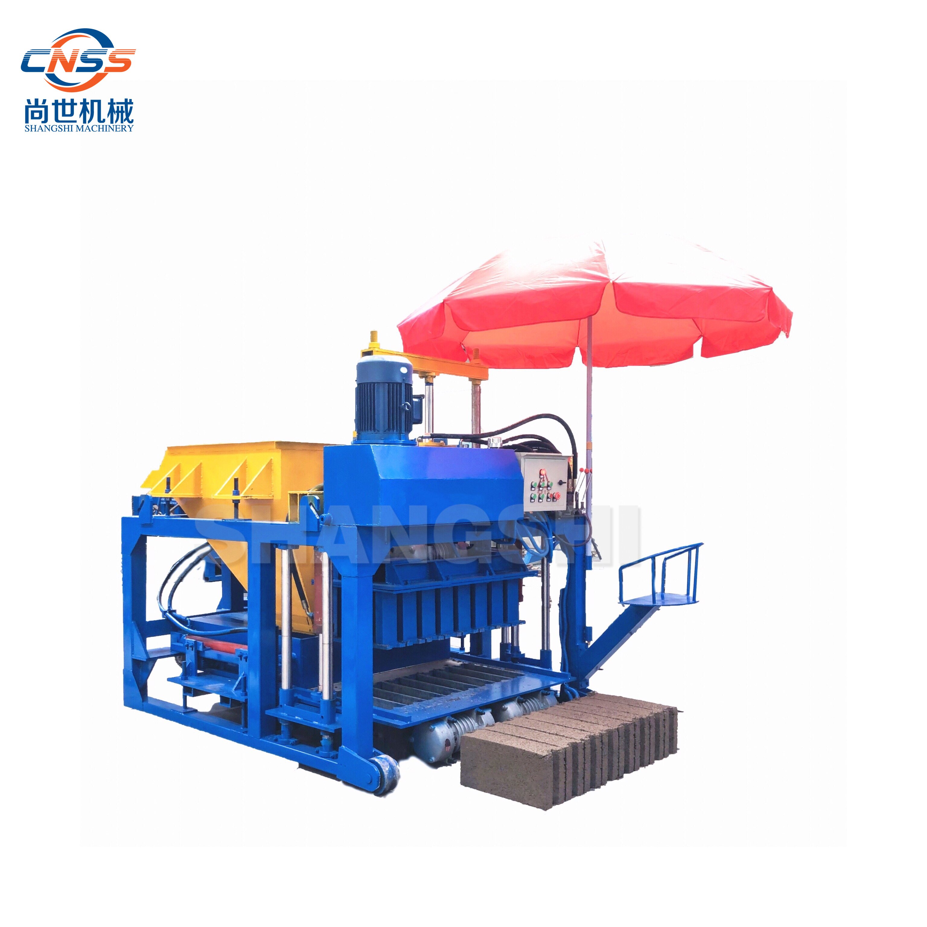 hydraulic vibration movable mobile egg laying layer cement concrete solid brick block making machinery without pallet
