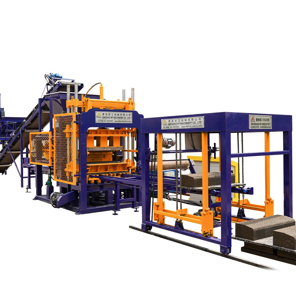 QT5-15 Automatic Paver Block Interlock Paving Brick Making Machinery Concrete Block Making Machine with Engine Long Service Life