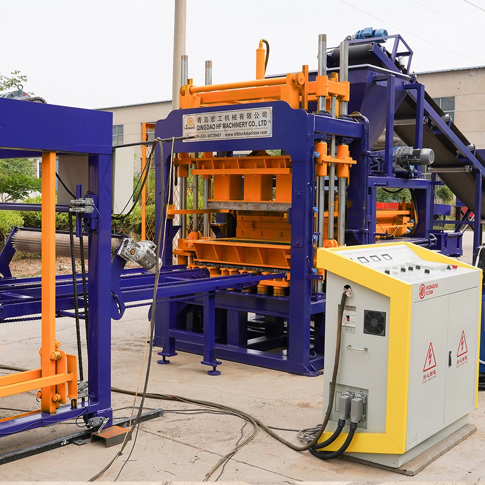 QT5-15 Automatic Paver Block Interlock Paving Brick Making Machinery Concrete Block Making Machine with Engine Long Service Life