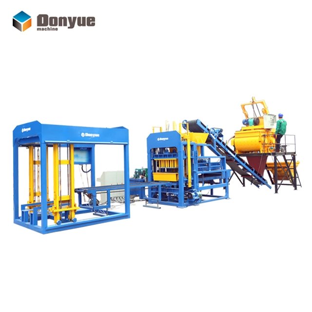 QT4 - 15 Donyue cement Block Making Machine Molding Line Automatic concrete Brick Making Machine