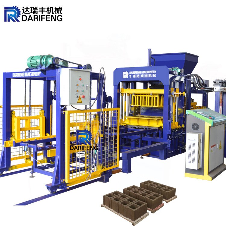 QT4- 15 solid interlocking brick block manufacturing machine chb making machinery concrete hollow block machine