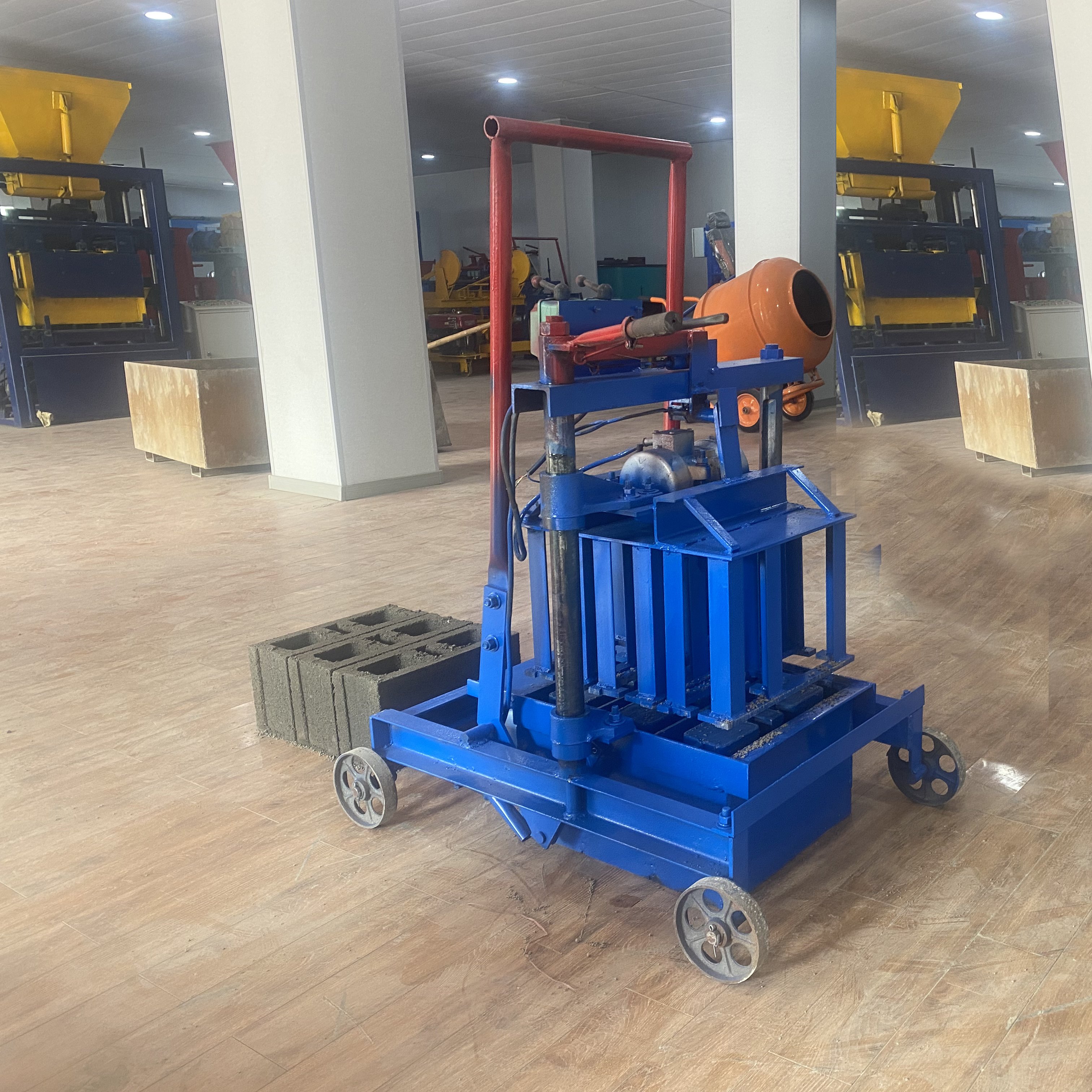 Hollow Concrete Cement Block Brick Making Machine Rotation Type Brick Making Machinery