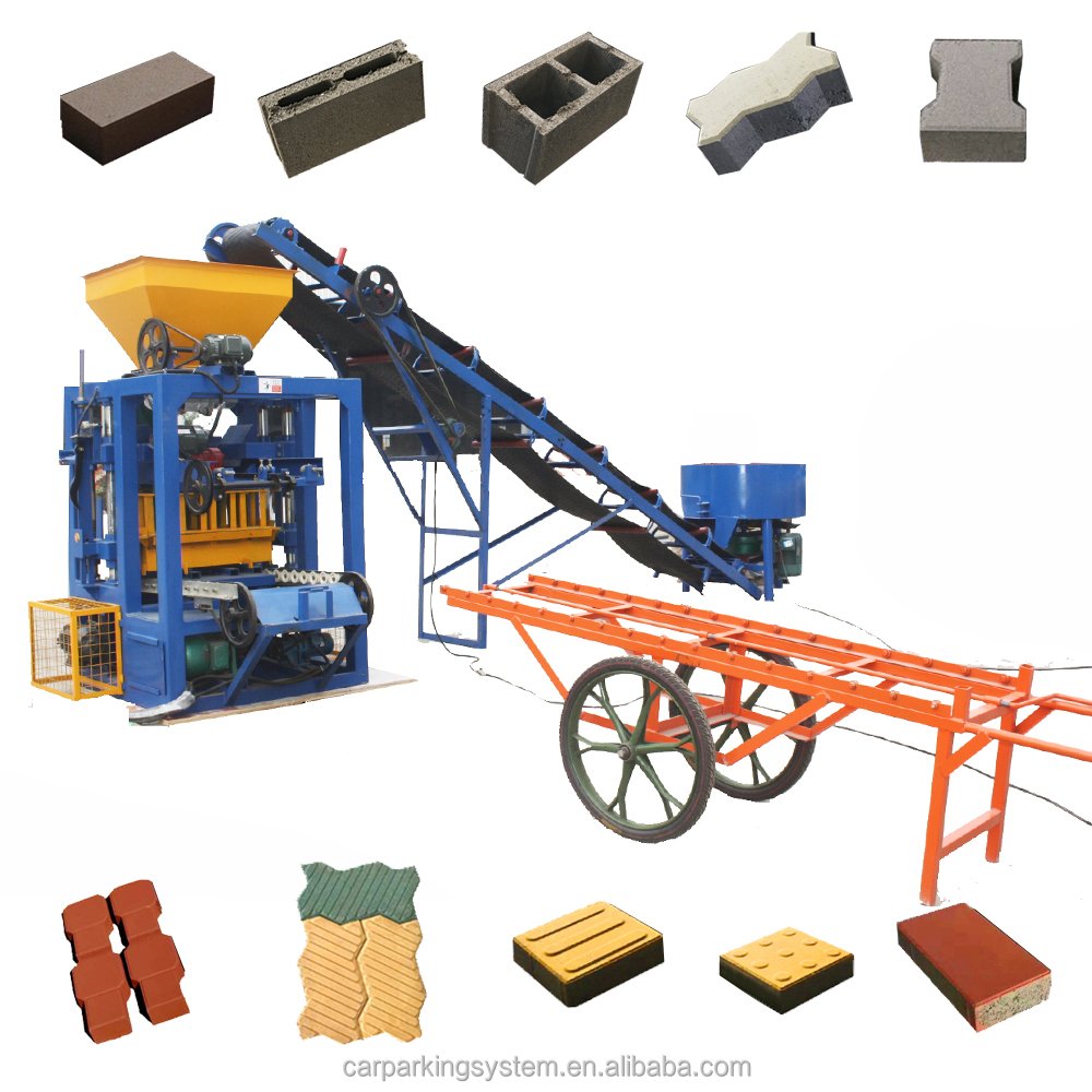 QT4-24 Small Scale Industries Machines Cement Hollow Block Making Machine interlock brick making machine
