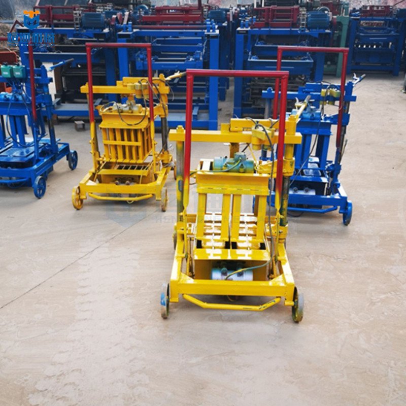 High efficiency manual concrete hollow adobe brick making machine