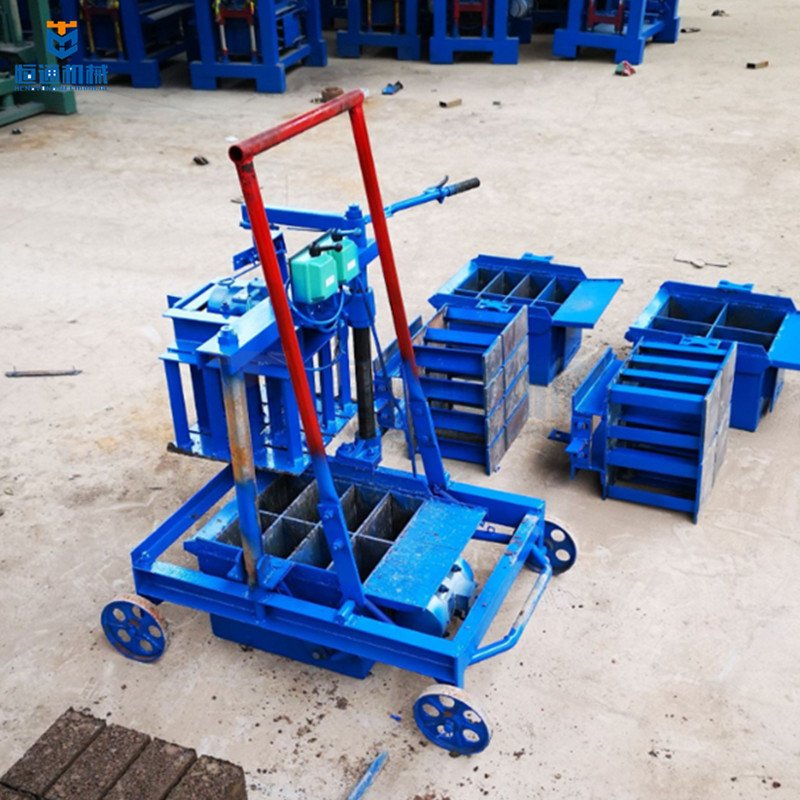 High efficiency manual concrete hollow adobe brick making machine