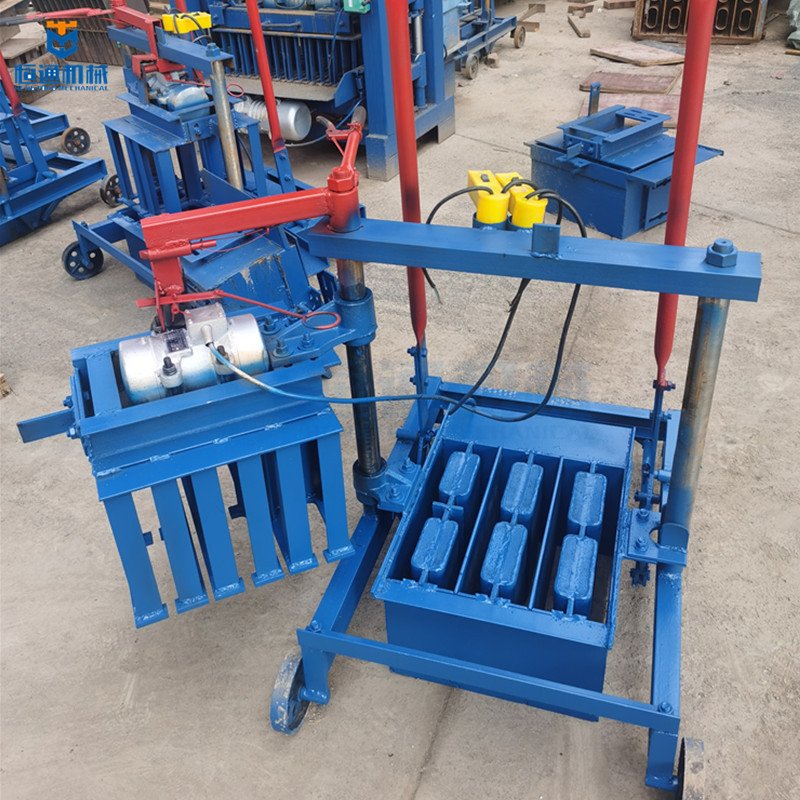High efficiency manual concrete hollow adobe brick making machine