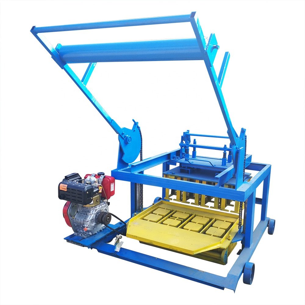 QM4-45 small diesel engine portable concrete block making machine,movable block machine egg laying block