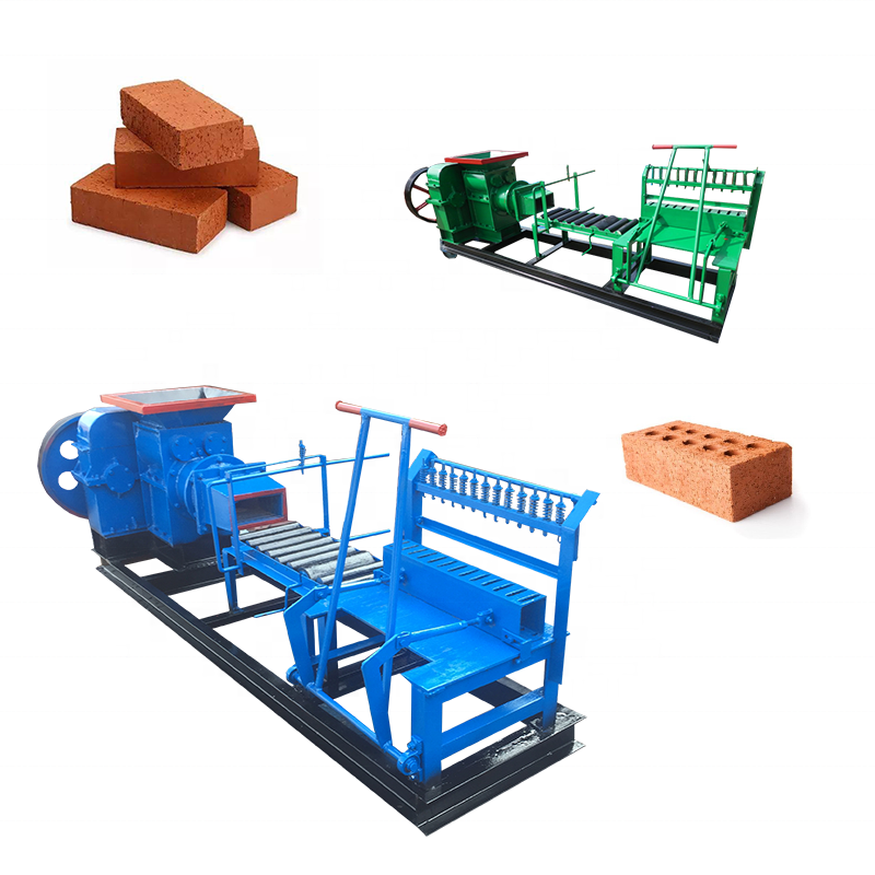Red Hollow Clay Soil Diesel Engine Brick Making Machine Machinery
