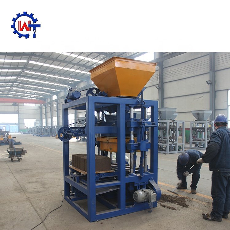 Industries Machines of Brick Machine QT4-24 Small Scale Brick Cement Hollow Block Making Machine