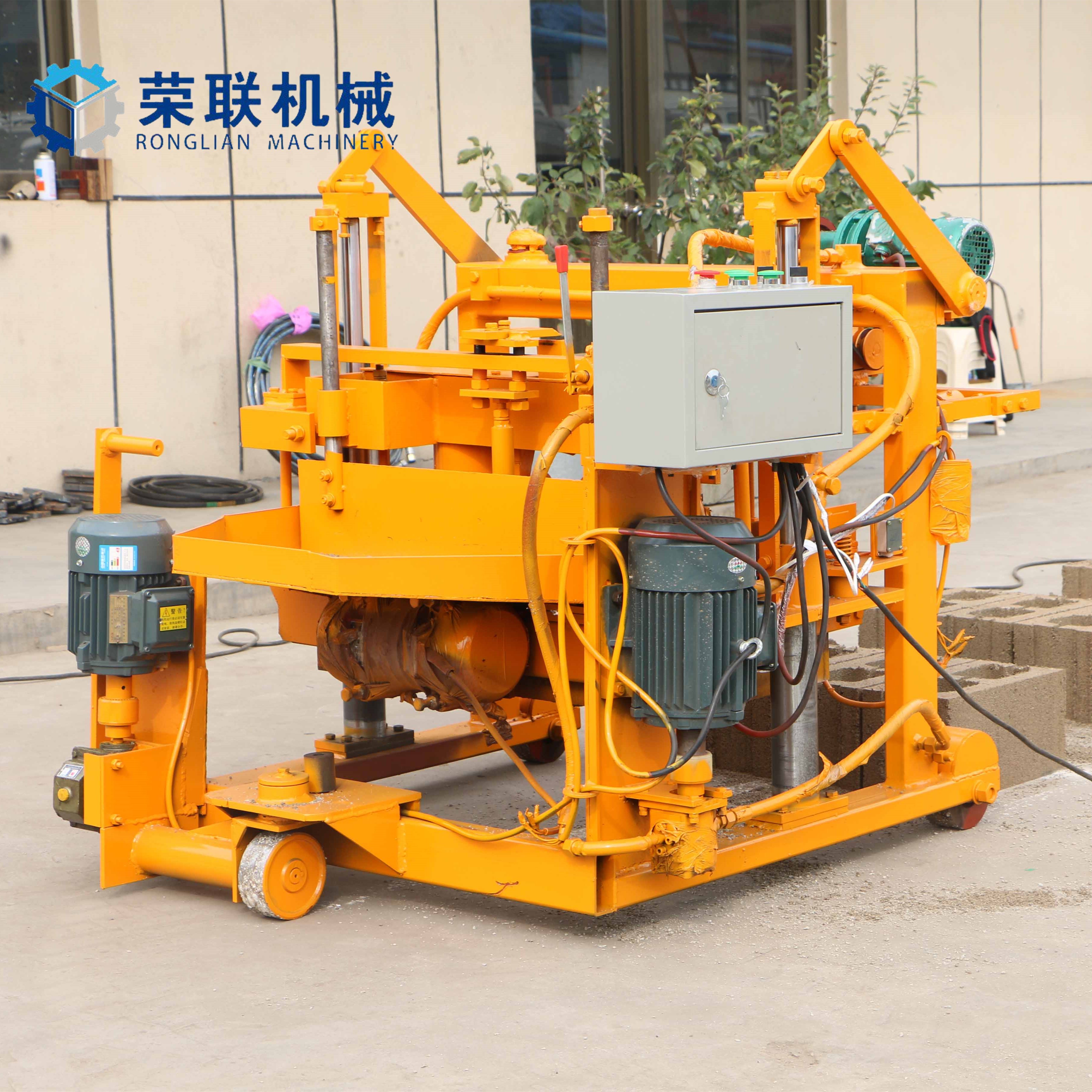 Qt40-3A Electrical Engine Concrete Cement Block Brick Molding Machine With High Quality