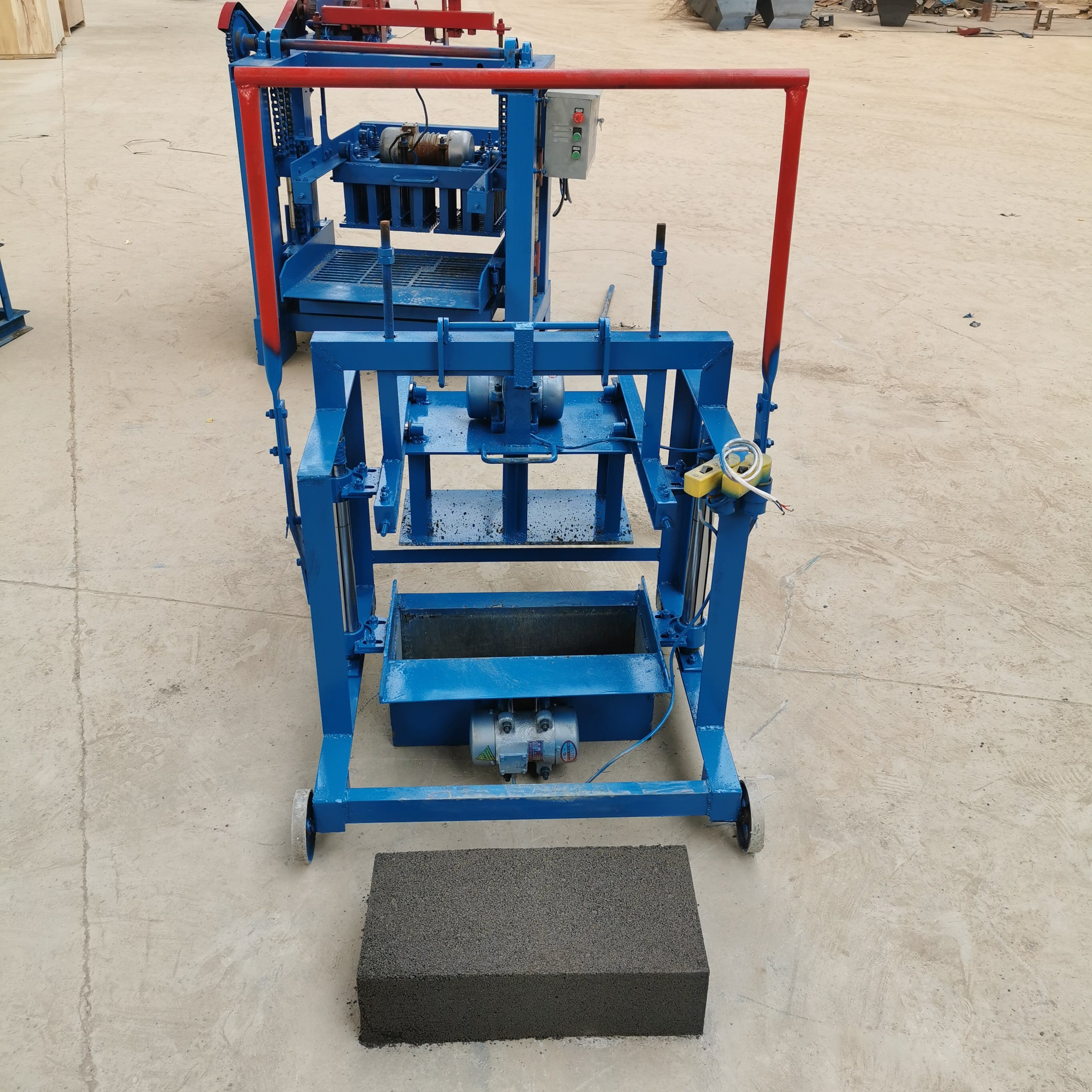 Mini Direct Push Block Brick Machine Customized Mould for Producing Concrete Cement Solid Brick .Block making machine