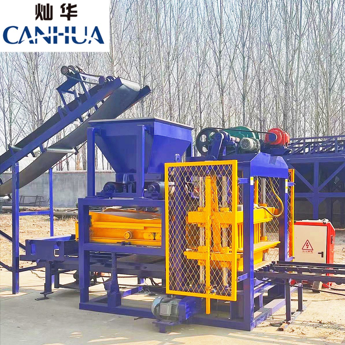 Hydraulic press brick making machine supplier qt4-25 cheap automatic cement concrete block making machine