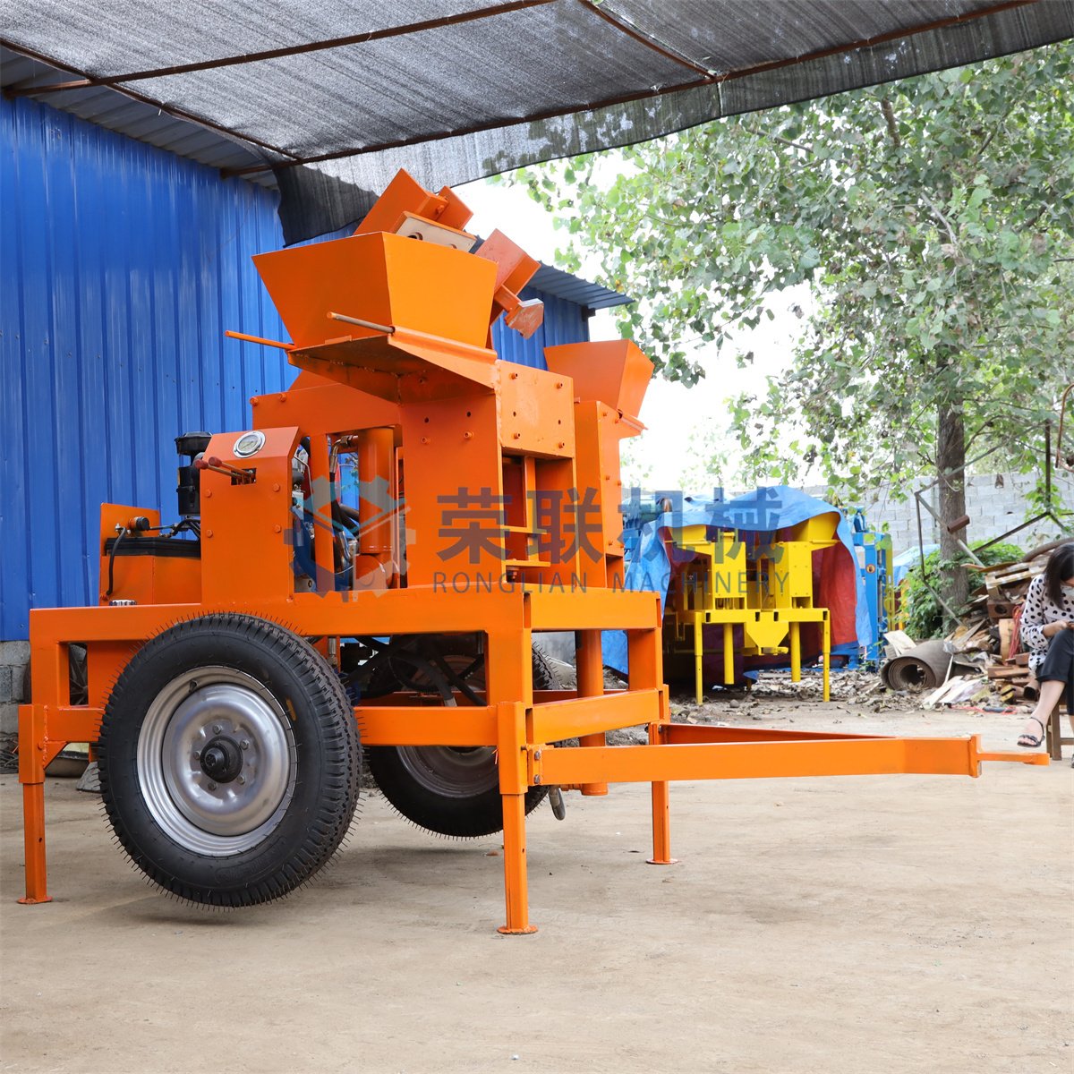compressed earth block machine RL2-20 Semi-automatic Clay Brick Making Machine