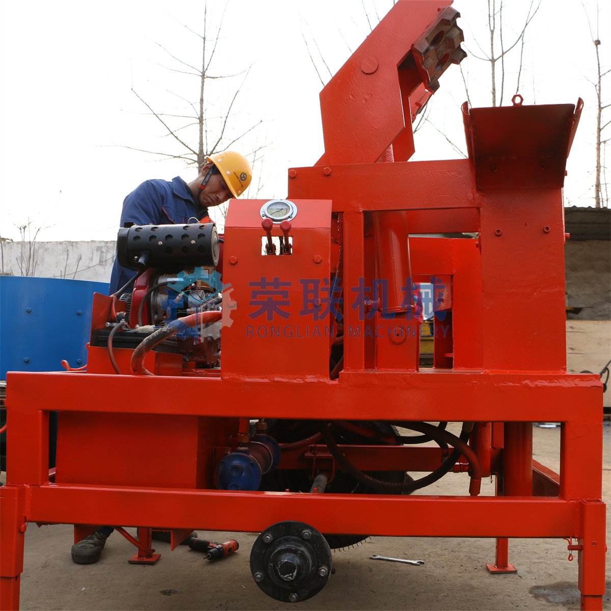 compressed earth block machine RL2-20 Semi-automatic Clay Brick Making Machine