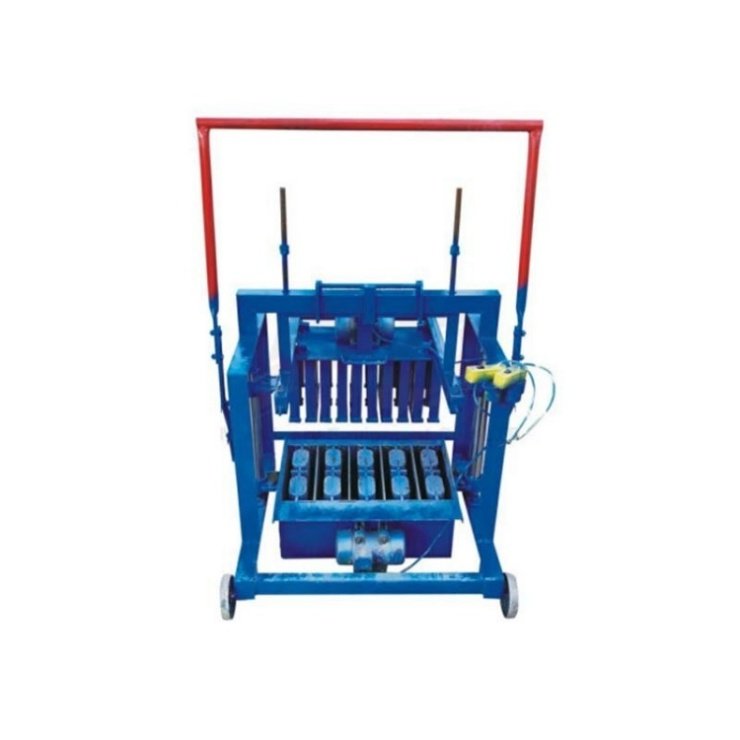 Mobile diesel engine laying egg concrete hollow block manufacturing solid mobile brick making machine