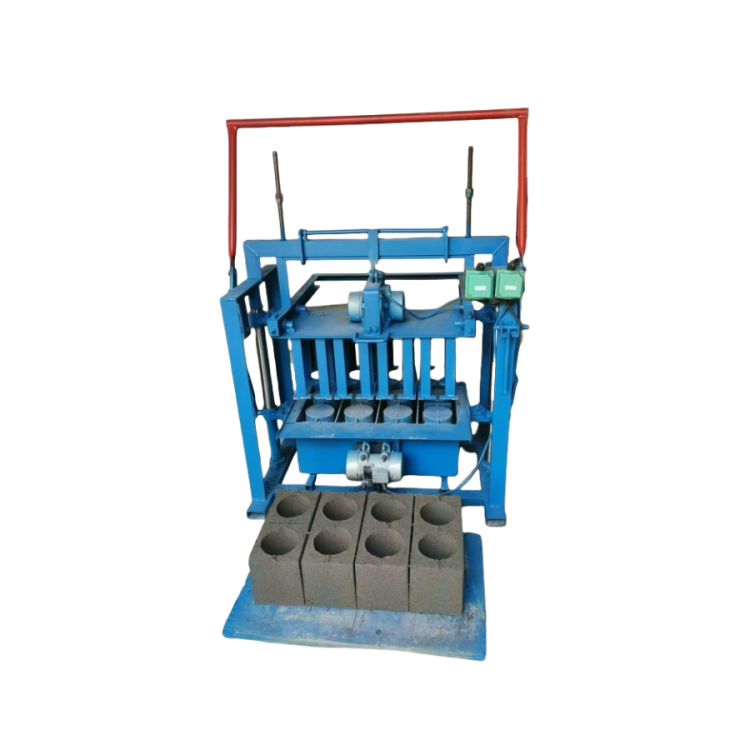 Mobile diesel engine laying egg concrete hollow block manufacturing solid mobile brick making machine