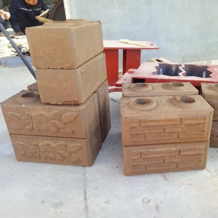 LONTA QMR2-40 small Manual hollow solid paver mud earth red soil clay brick block making machine de brique de terre