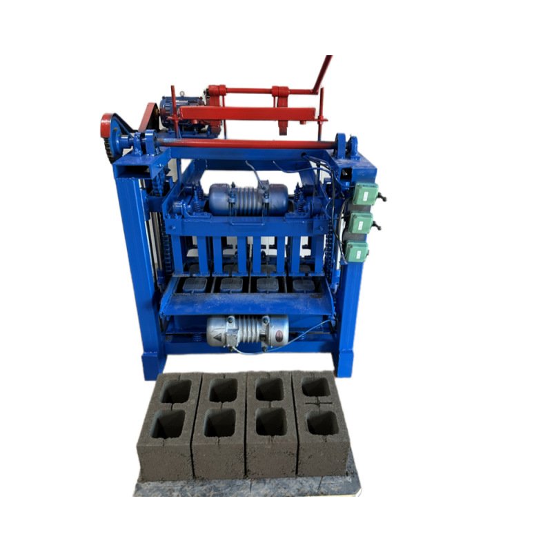 Home 220V Mobile Cement Hollow Core Brick Making Machine Large and Small Concrete Block Cushion Paving Brick Making Machine