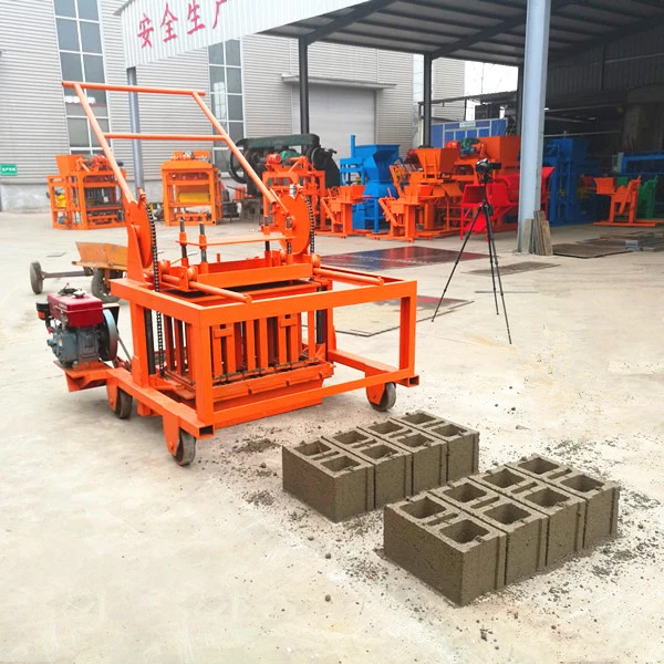 BLOCK MACHINE for small business QM4-45 brick laying diesel brick making machine