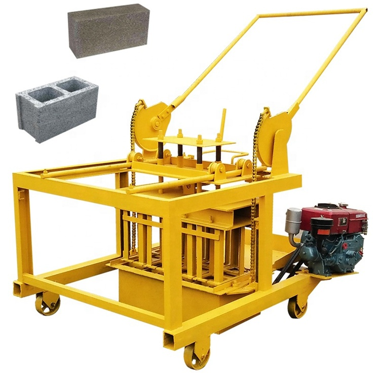 BLOCK MACHINE for small business QM4-45 brick laying diesel brick making machine