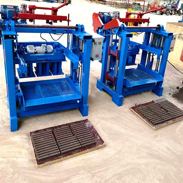Automatic 750 Conrete Clay Soil Interlocking Brick Making Machine Compressed Earth Concrete Hollow Concrete Paver Block Machines