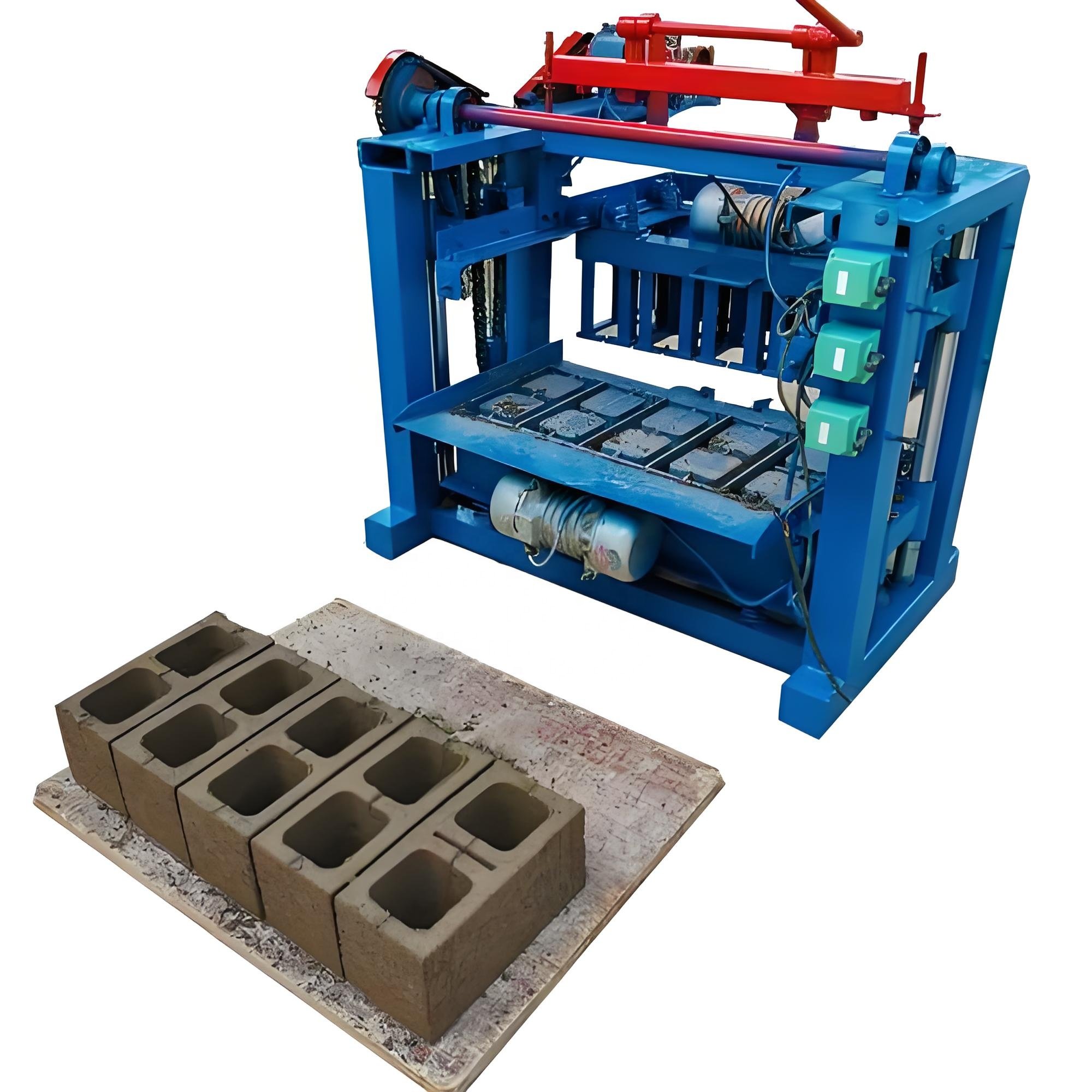 2-35 Diesel Egg Laying Concrete Block Machine Price Small Movable Interlocking Manual Cement Brick Making Machinery For Sale