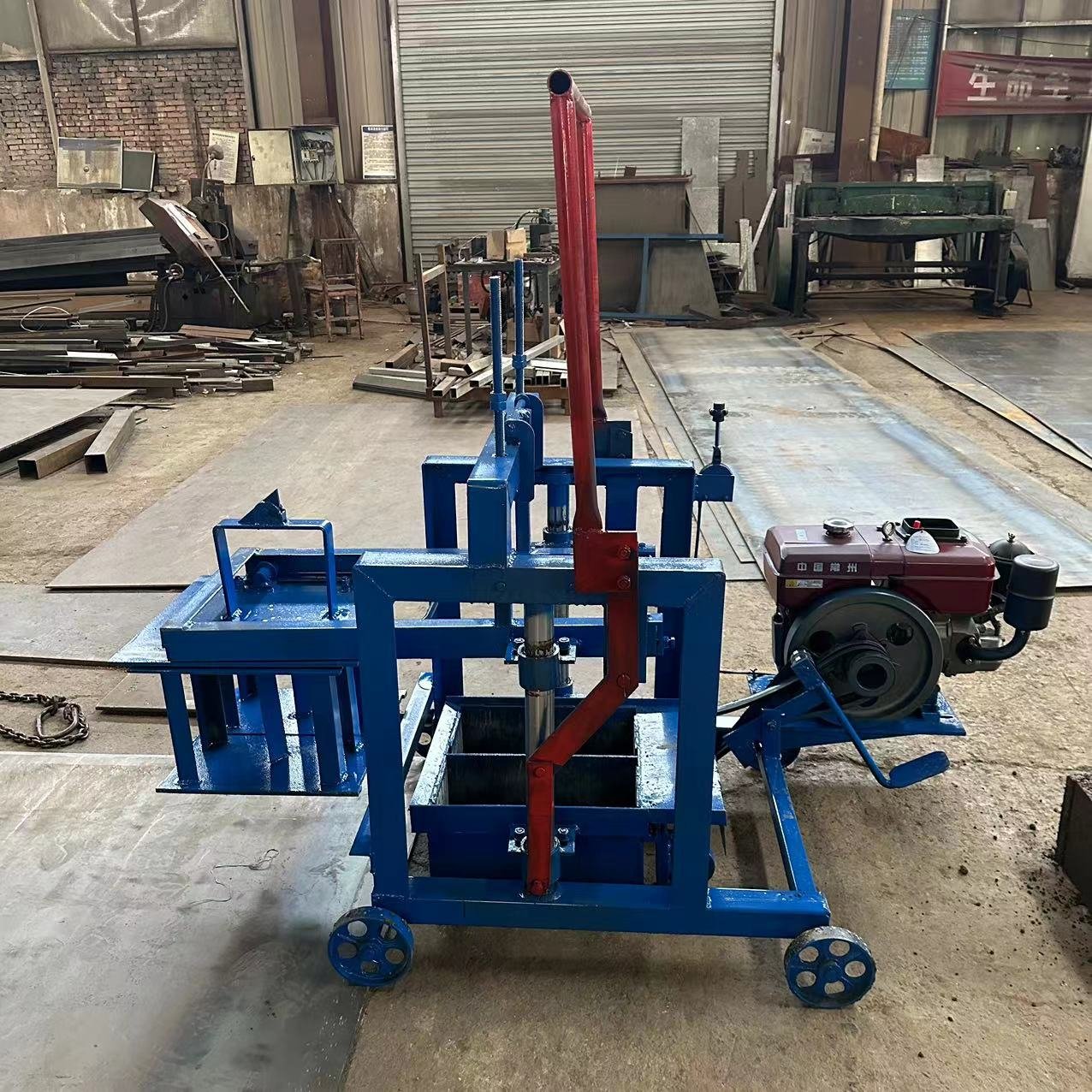 diesel engine block and mobile fly ash bricks making machine block machine automatic brick making mini brick making machine