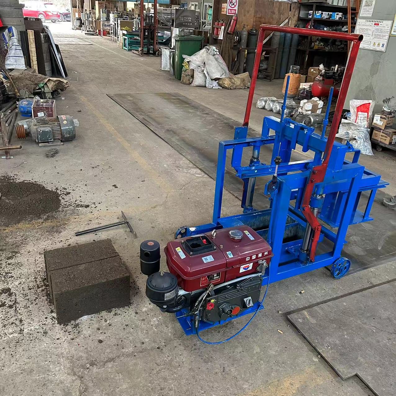 diesel engine block and mobile fly ash bricks making machine block machine automatic brick making mini brick making machine