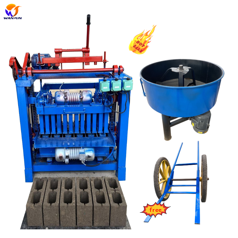 High Efficiency Semi-Automatic Chain Lifting Brick Making Machine 4-35A Vibrating Molding for Concrete and Cement Model QT4