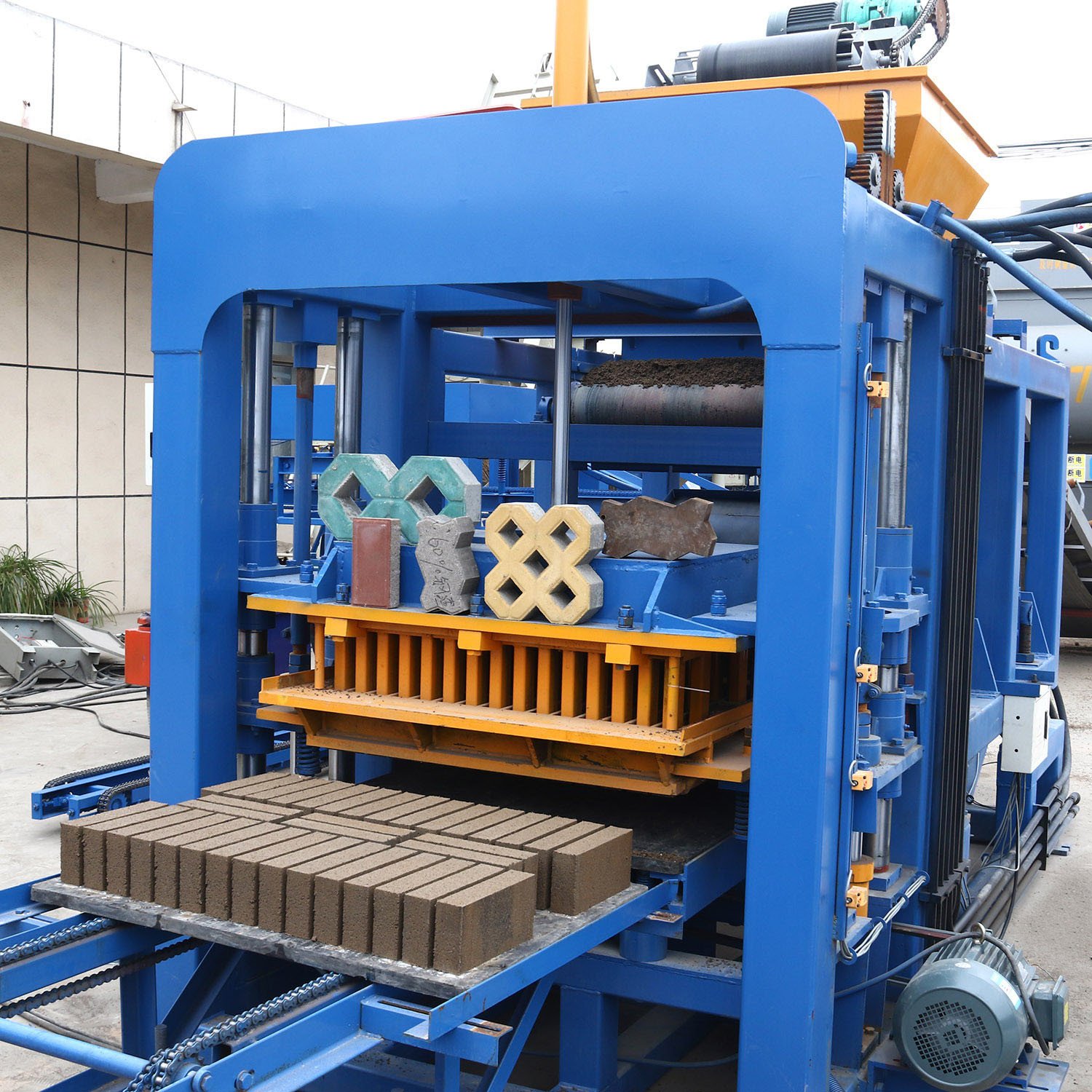 Manual hollow fly ash concrete cement ecological brick block moulding making machinery