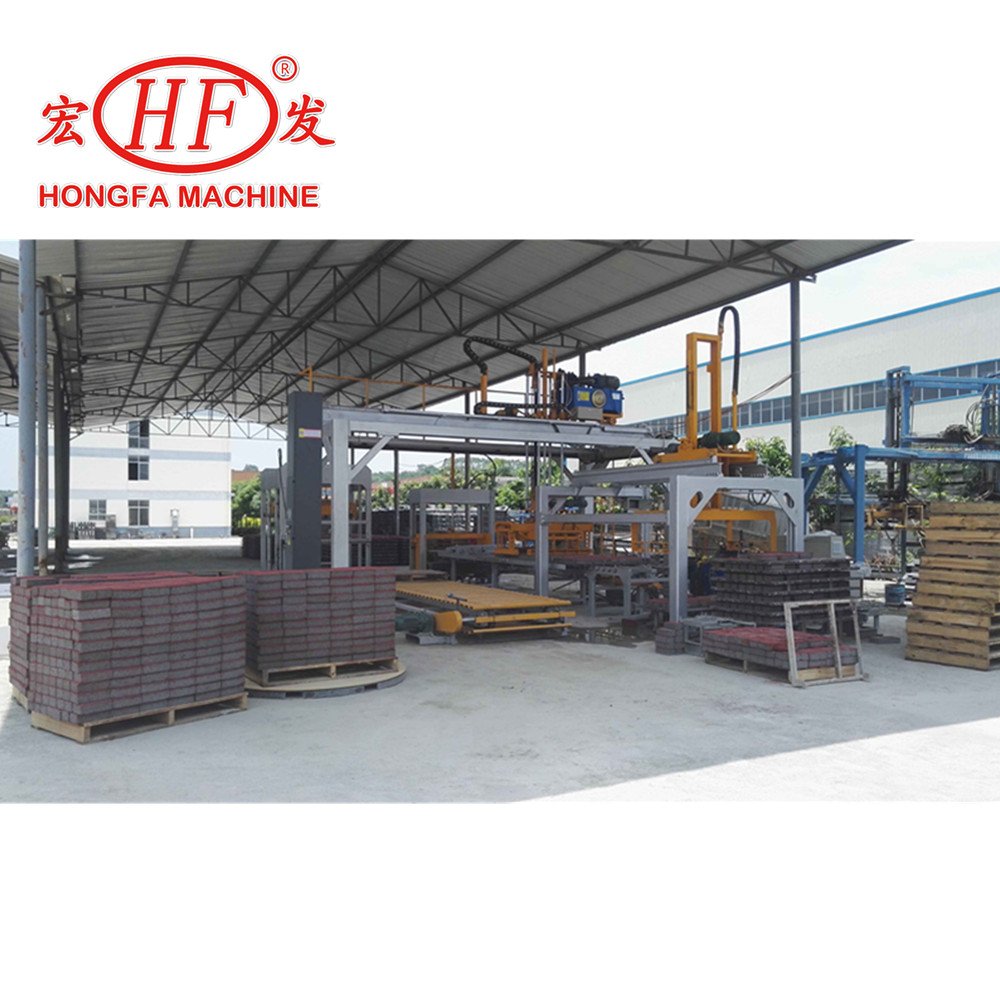 Automatic Hollow Block Palletizer Stacking Machine Robot Technology Concrete Brick Packer System Best Price Concrete Brick Raw