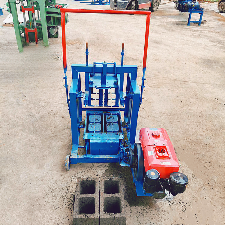 Cement brick making machine portable concrete hollow fully mobile brick making machine