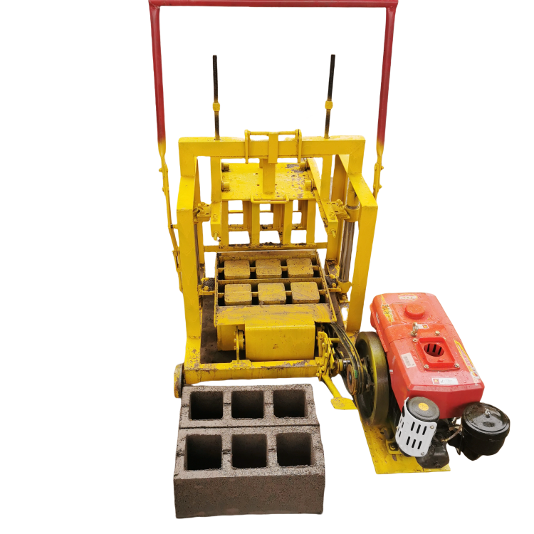 Cement brick making machine portable concrete hollow fully mobile brick making machine